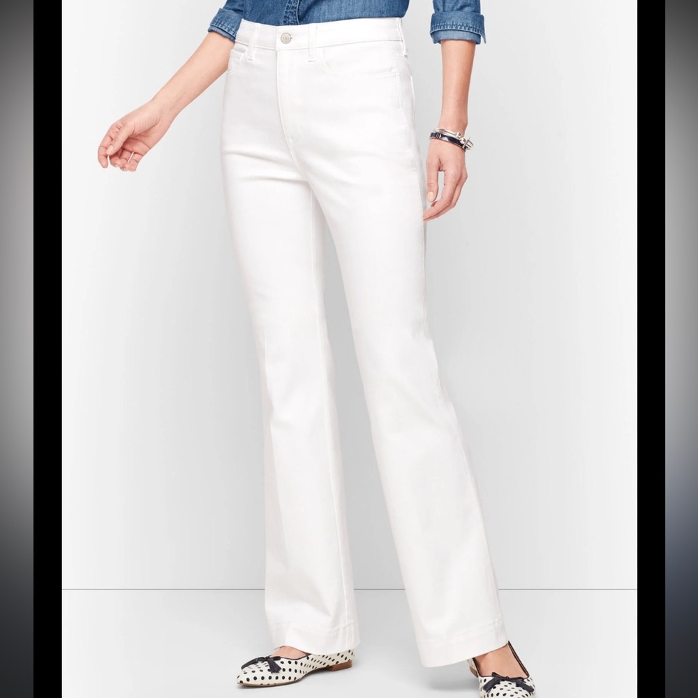 NWT ( TALL ) White Trouser Pants Boot Flared Trousers Pants